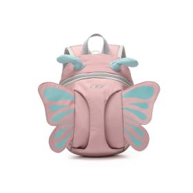 Children'S School Bag Kindergarten Spot Cross-Border Childlike Cute Butterfly Shoulders Cute Baby Snack Backpack (Option: Grey pink)