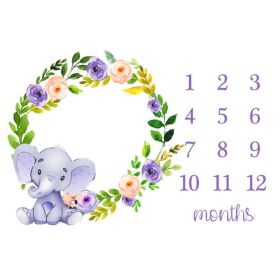 Baby Photography Blanket Baby Photo Background Cloth Newborn Photography Background Cloth (Option: Elephant)