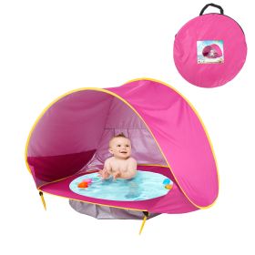 Baby Beach Tent Portable Shade Pool UV Protection Sun Shelter For Infant Outdoor Toys Child Swimming Pool Play House Tent Toys (Option: Rose Red)