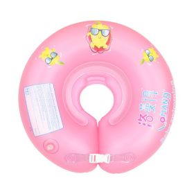 Baby Swimming Ring Neck Newborn Baby Inflatable Neck Ring Plum Blossom (Option: Pink-S)