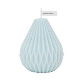 Nordic Style Geometric Lines Pear Shaped Aromatherapy Candles (Color: Blue)