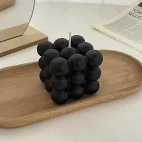 Creative Rubik's Cube Aromatherapy Candle Lamp (Color: Black)