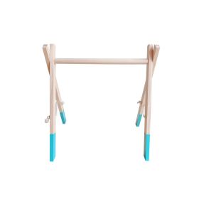 Decorative Nordic Style Wooden Fitness Equipment Ornaments (Color: Blue)