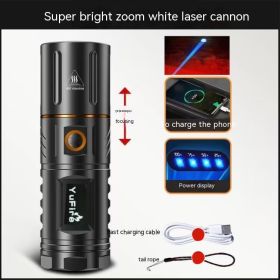 Flashlight Charging Long-range Outdoor Spotlight Long Battery Life (Option: Laser Zoom Version 5000MA)