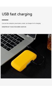 Cigarette Case Charging Lighter 10 Thick (Color: Yellow)