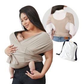 Summer Cotton Cross Simple  Baby Carrier (Option: Khaki-M)