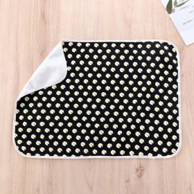 Washable And Breathable Child Protection Pad (Option: Black daisy-30x45cm)