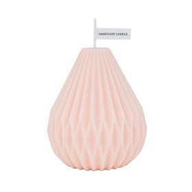 Nordic Style Geometric Lines Pear Shaped Aromatherapy Candles (Color: Pink)