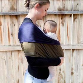 Horizontally Holding Style Baby Carrier Strap (Option: Navy Blue Army Green-L)