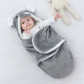 Home Fashion Baby Wrapping Blanket (Option: Grey elephant-6M)