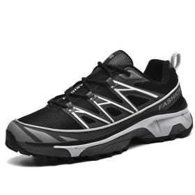 Running Shoes Mesh Sneakers Hiking Boots (Option: Peat Black-46)